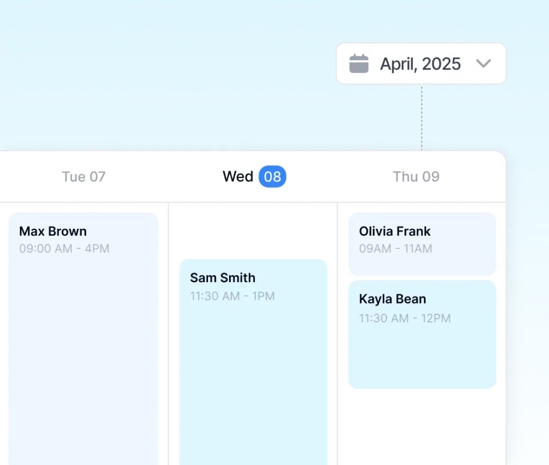 ABA Scheduling Software Calendar